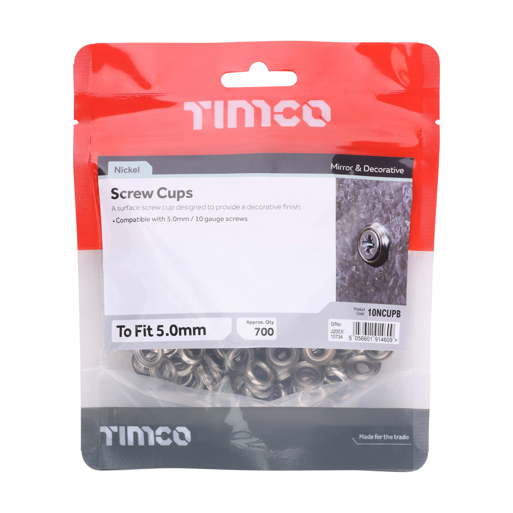 TIMCO Screw Cups - Nickel