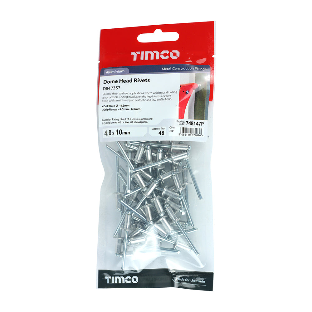 TIMCO Rivets - Dome Head - Aluminium