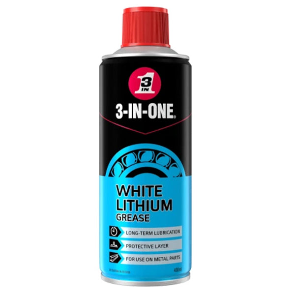 HOW44016 3-IN-ONE White Lithium Spray Grease 400ml