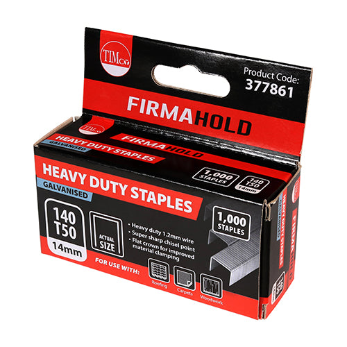 TIMCO Heavy Duty Chisel Point Staples - Galvanised