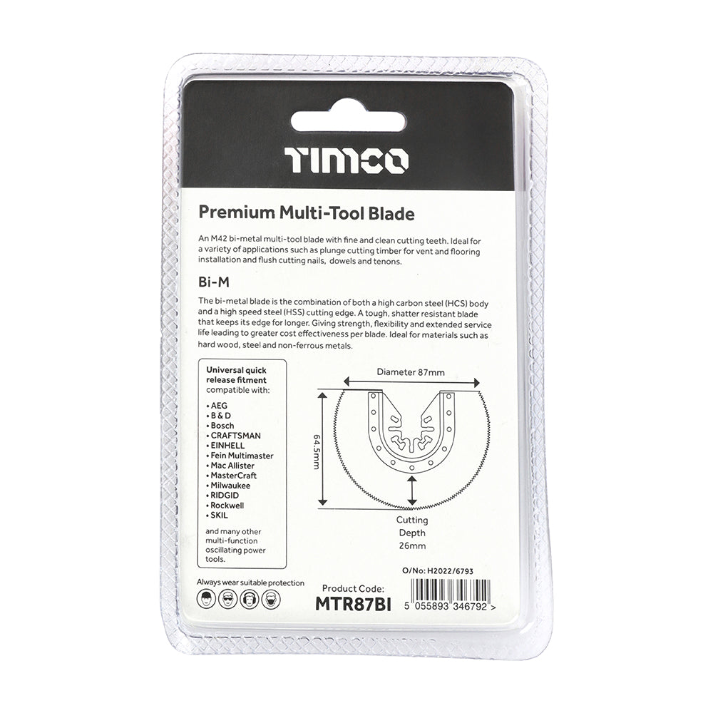 TIMCO Multi-Tool Radial Blade for Wood/ Metal - Premium