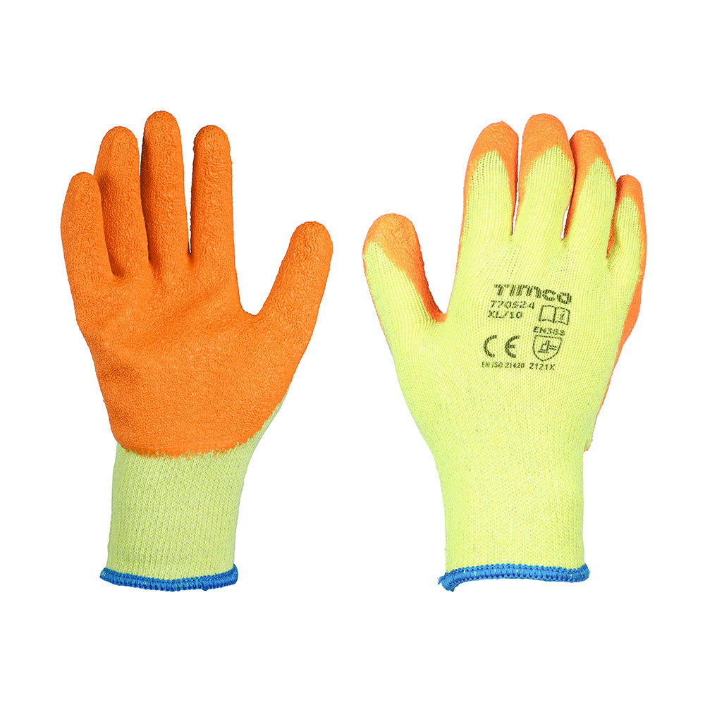 TIMCO Eco Grip Crinkle Latex Coated Polycotton Gloves Multi Pack