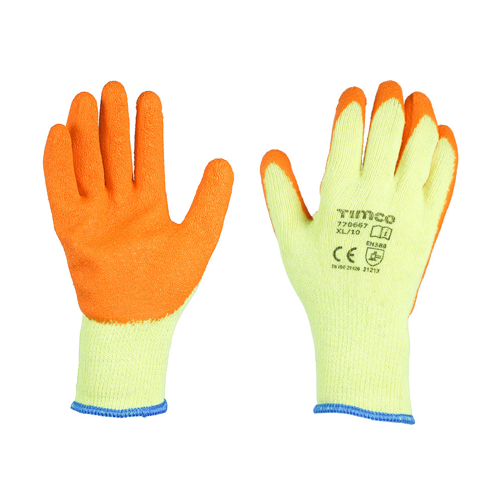 TIMCO Eco Grip Crinkle Latex Coated Polycotton Gloves