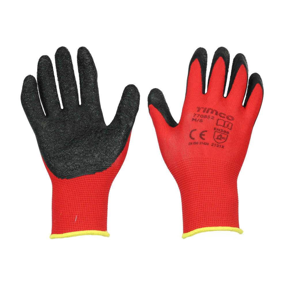TIMCO Light Grip Glove Crinkle Latex Coated Polyester Gloves