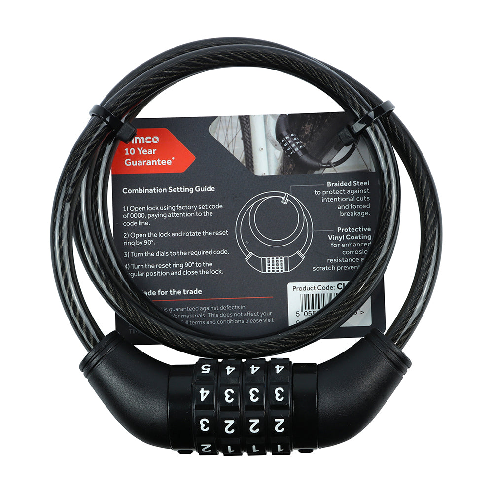 TIMCO Steel Braided Combination Cable Lock