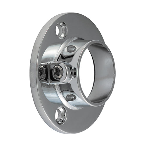 TIMCO Locking End Socket For Round Tube - Polished Chrome