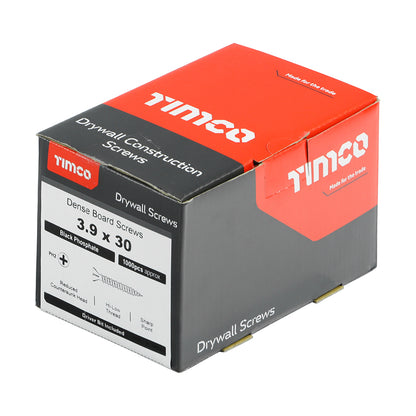 TIMCO Drywall Reduced Countersunk Dense Board Screws - Black