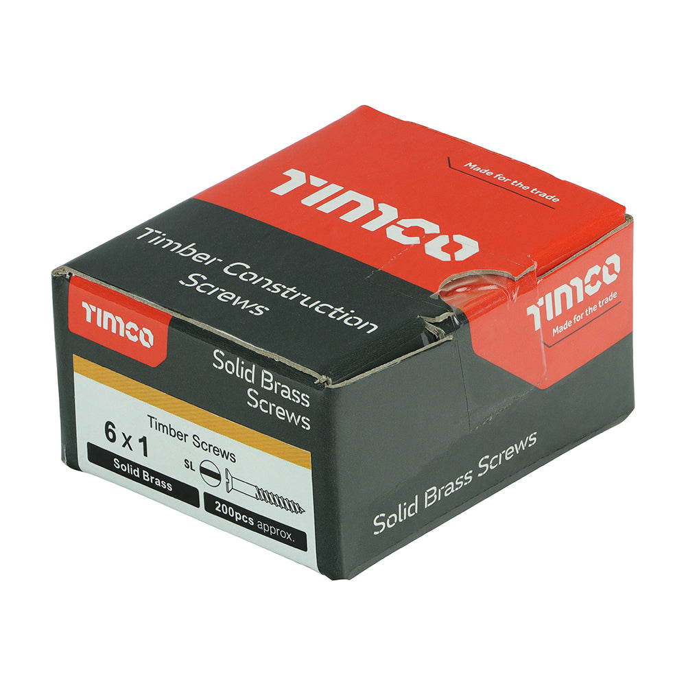 TIMCO Brass Woodscrew - Slotted