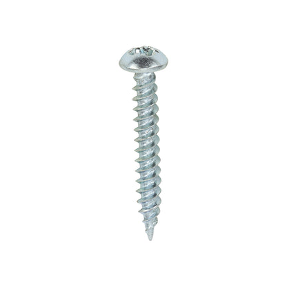 TIMCO Twin-Threaded Woodscrews - Silver - Round Head