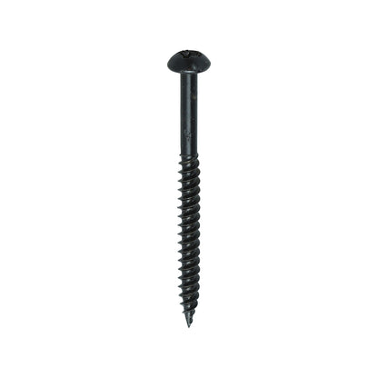 TIMCO Twin-Threaded Round Head Woodscrews - Black - Blackjax