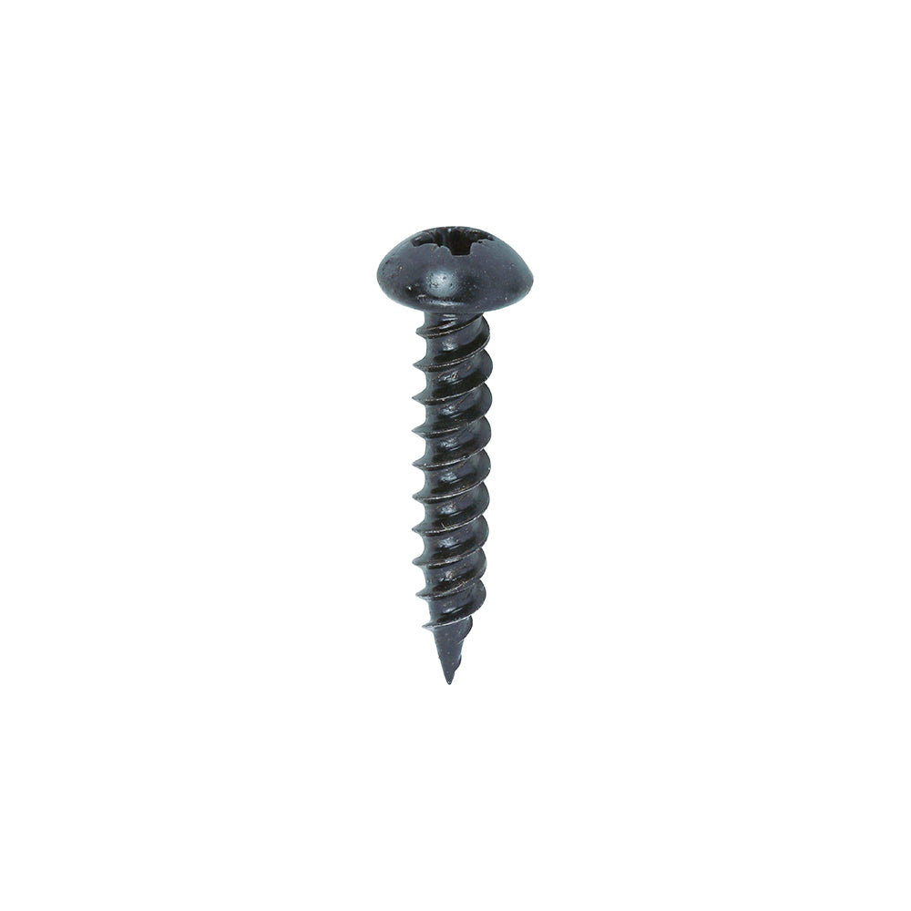 TIMCO Twin-Threaded Round Head Woodscrews - Black - Blackjax
