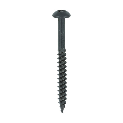 TIMCO Twin-Threaded Round Head Woodscrews - Black - Blackjax