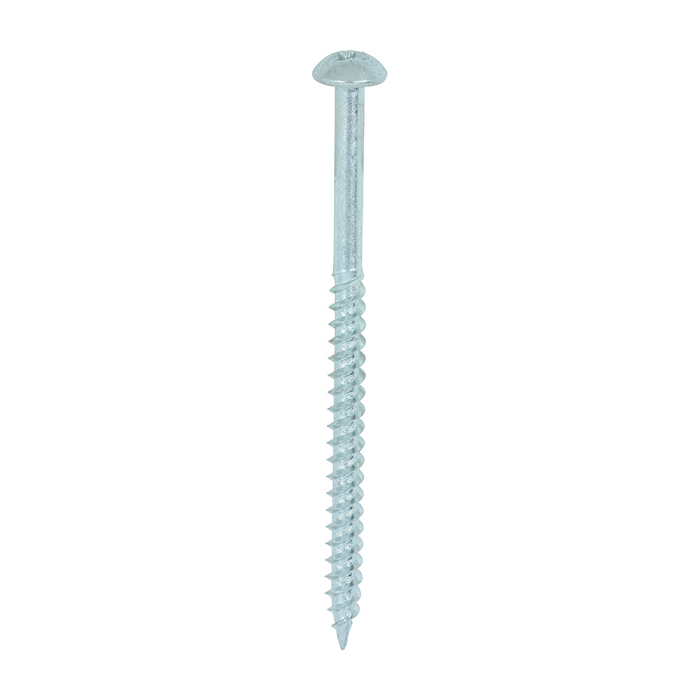 TIMCO Twin-Threaded Woodscrews - Silver - Round Head