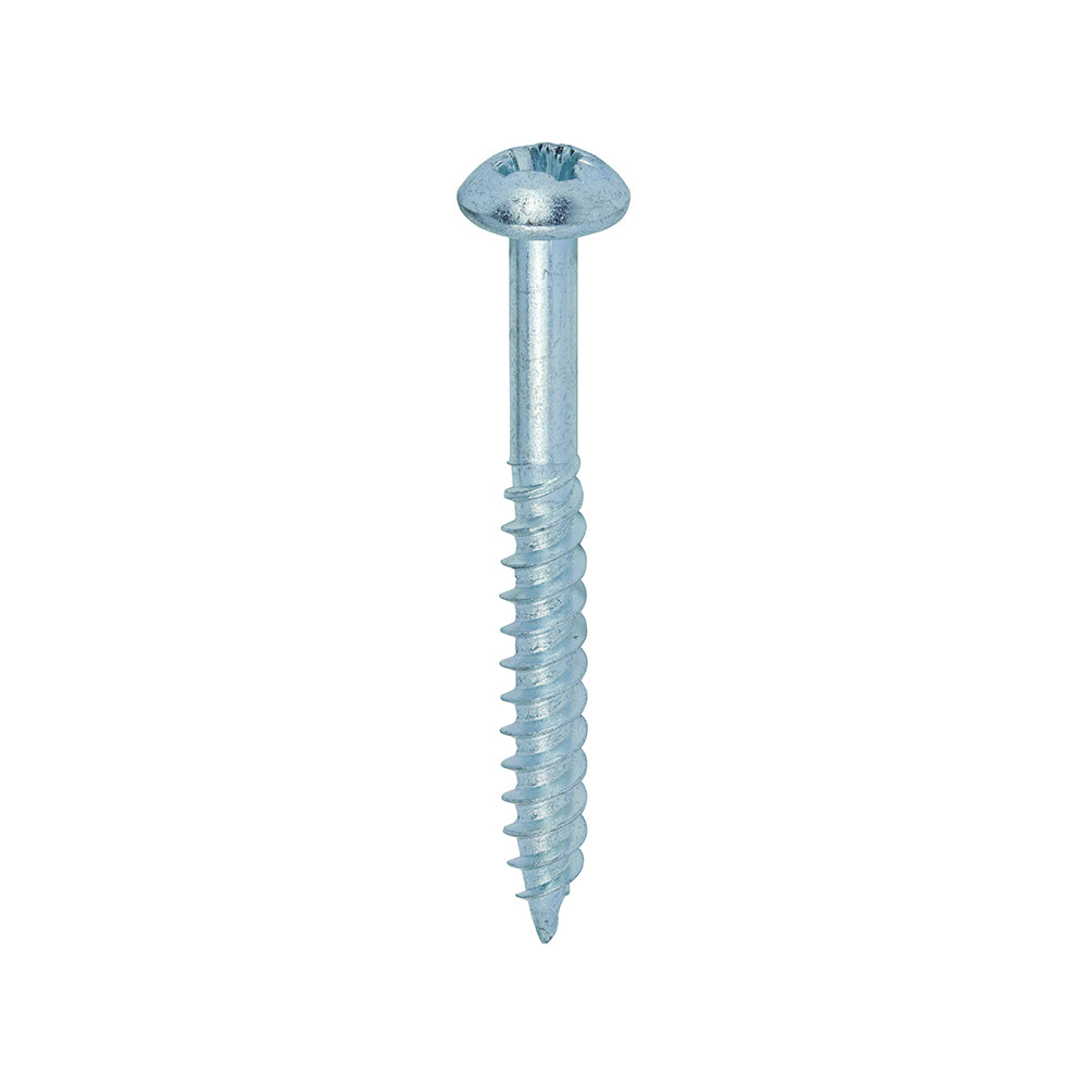 TIMCO Twin-Threaded Woodscrews - Silver - Round Head