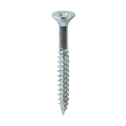 TIMCO Twin-Threaded Countersunk Woodscrews - Silver