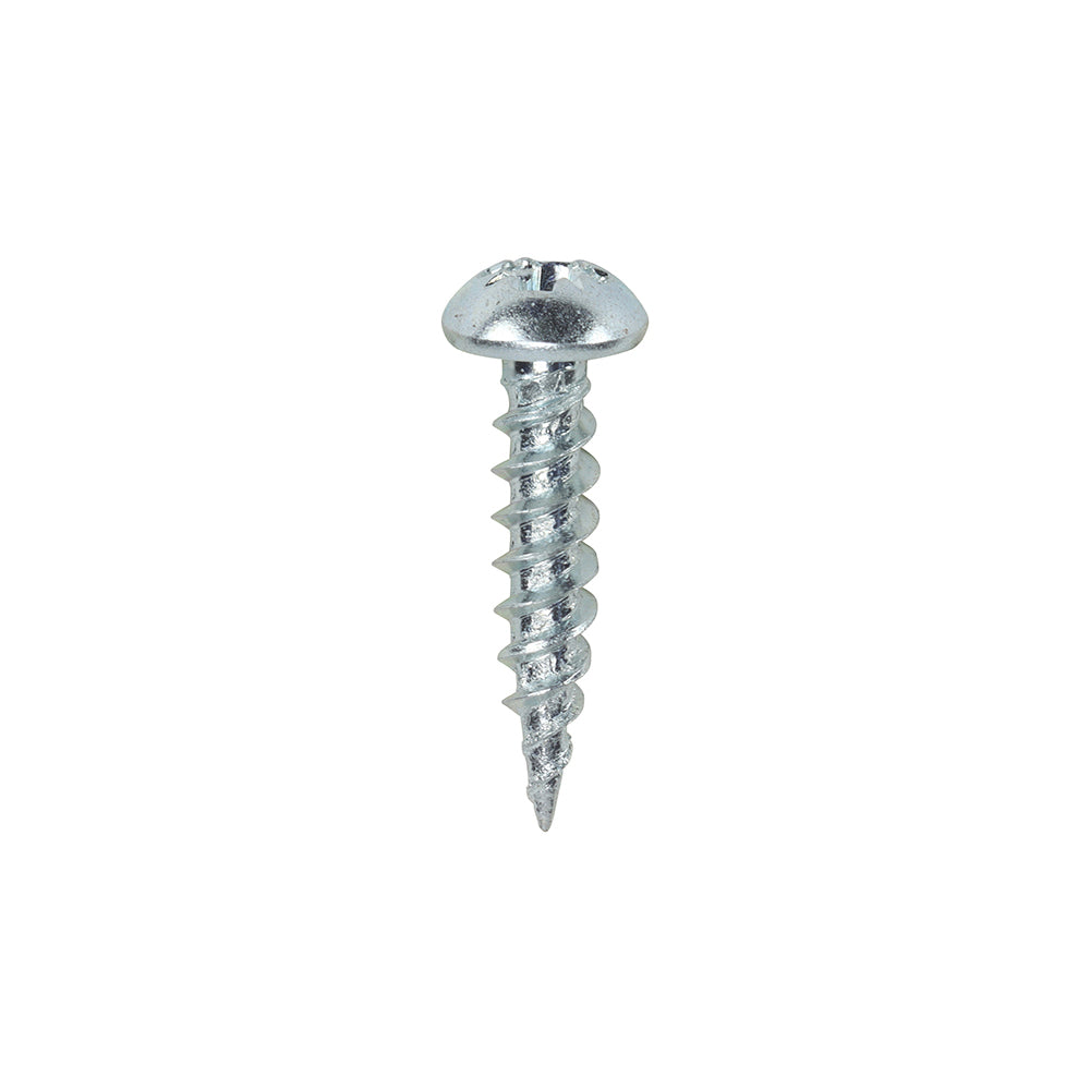 TIMCO Twin-Threaded Woodscrews - Silver - Round Head
