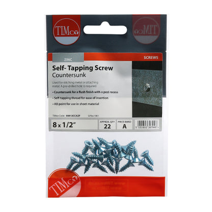 TIMCO Self-Tapping Screw - Countersunk -Zinc