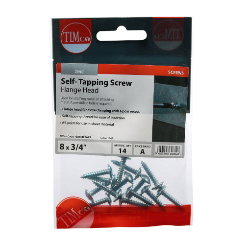 TIMCO Self-Tapping Screw - Flange Head - Zinc