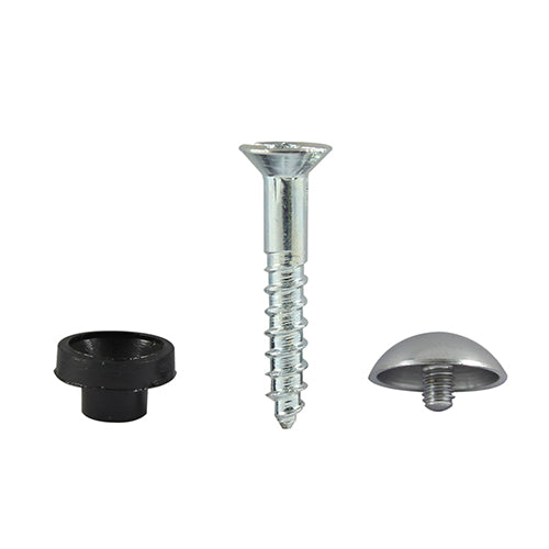 TIMCO Mirror Screws  - Chrome