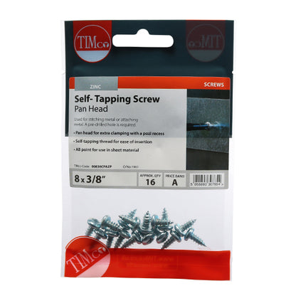 TIMCO Self-Tapping Screw - Pan Head - Zinc