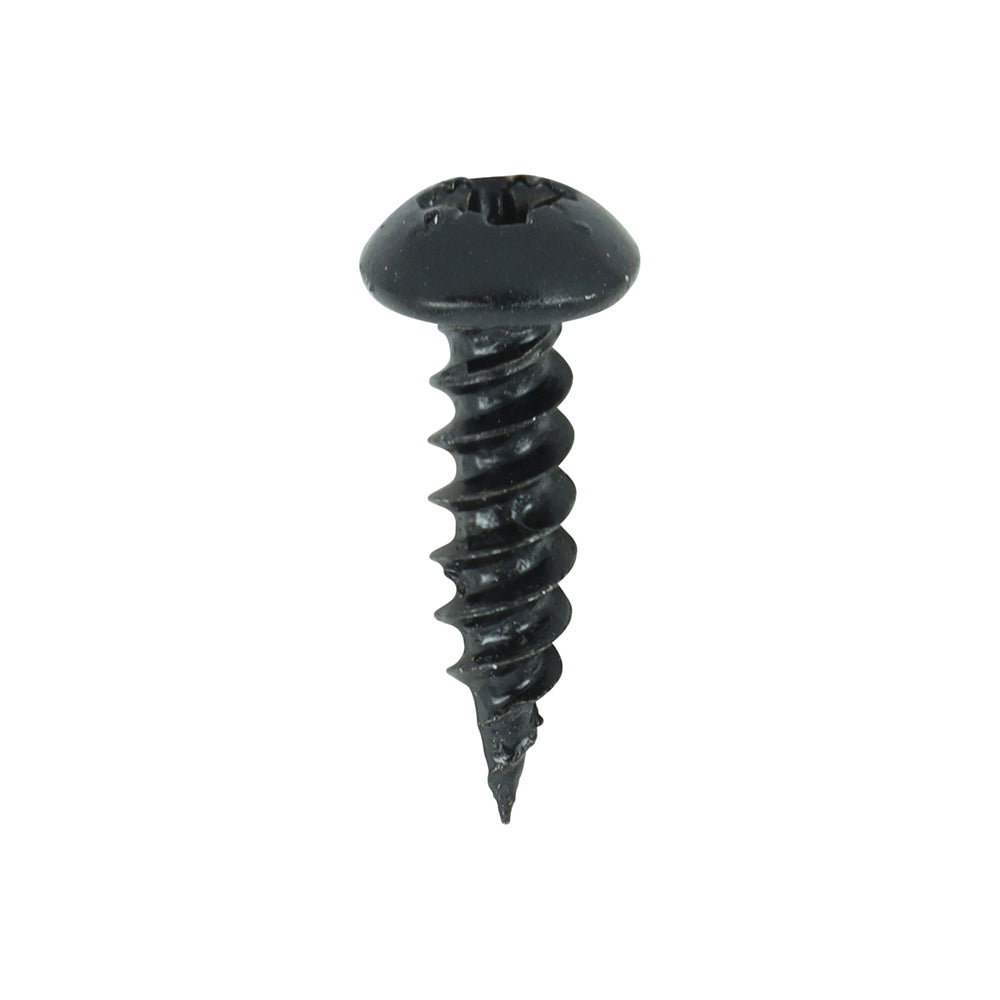 TIMCO Twin-Threaded Round Head Woodscrews - Black - Blackjax