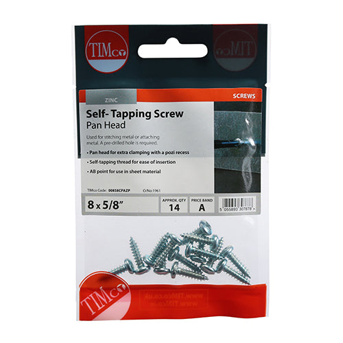 TIMCO Self-Tapping Screw - Pan Head - Zinc