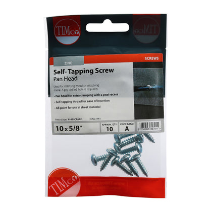 TIMCO Self-Tapping Screw - Pan Head - Zinc