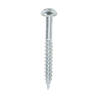 TIMCO Twin-Threaded Woodscrews - Silver - Round Head