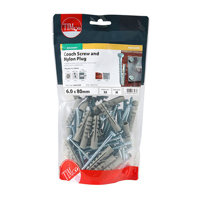 TIMCO Coach Screw & Nylon Plug
