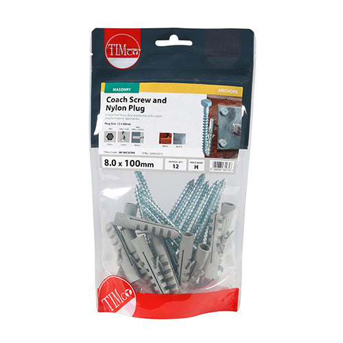TIMCO Coach Screw & Nylon Plug
