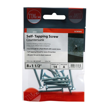 TIMCO Self-Tapping Screw - Countersunk -Zinc