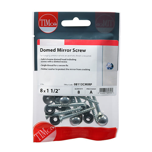 TIMCO Mirror Screws  - Chrome