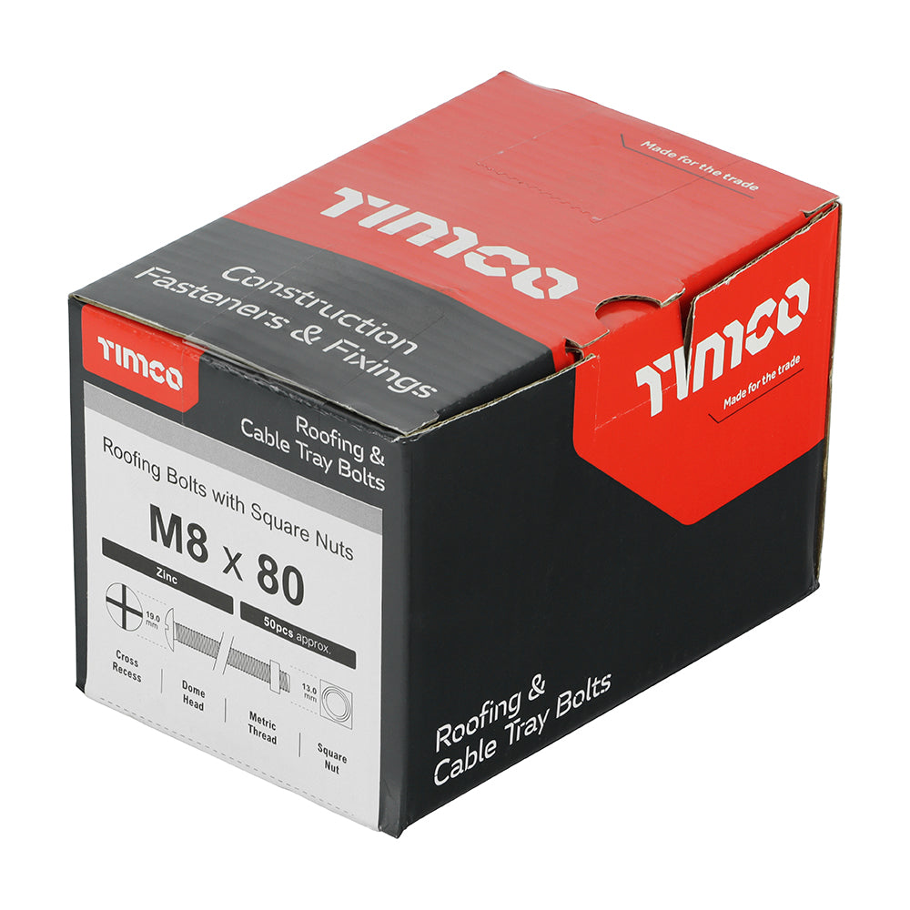 TIMCO Roofing Bolts & Square Nuts - Zinc