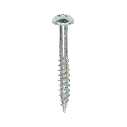 TIMCO Twin-Threaded Woodscrews - Silver - Round Head