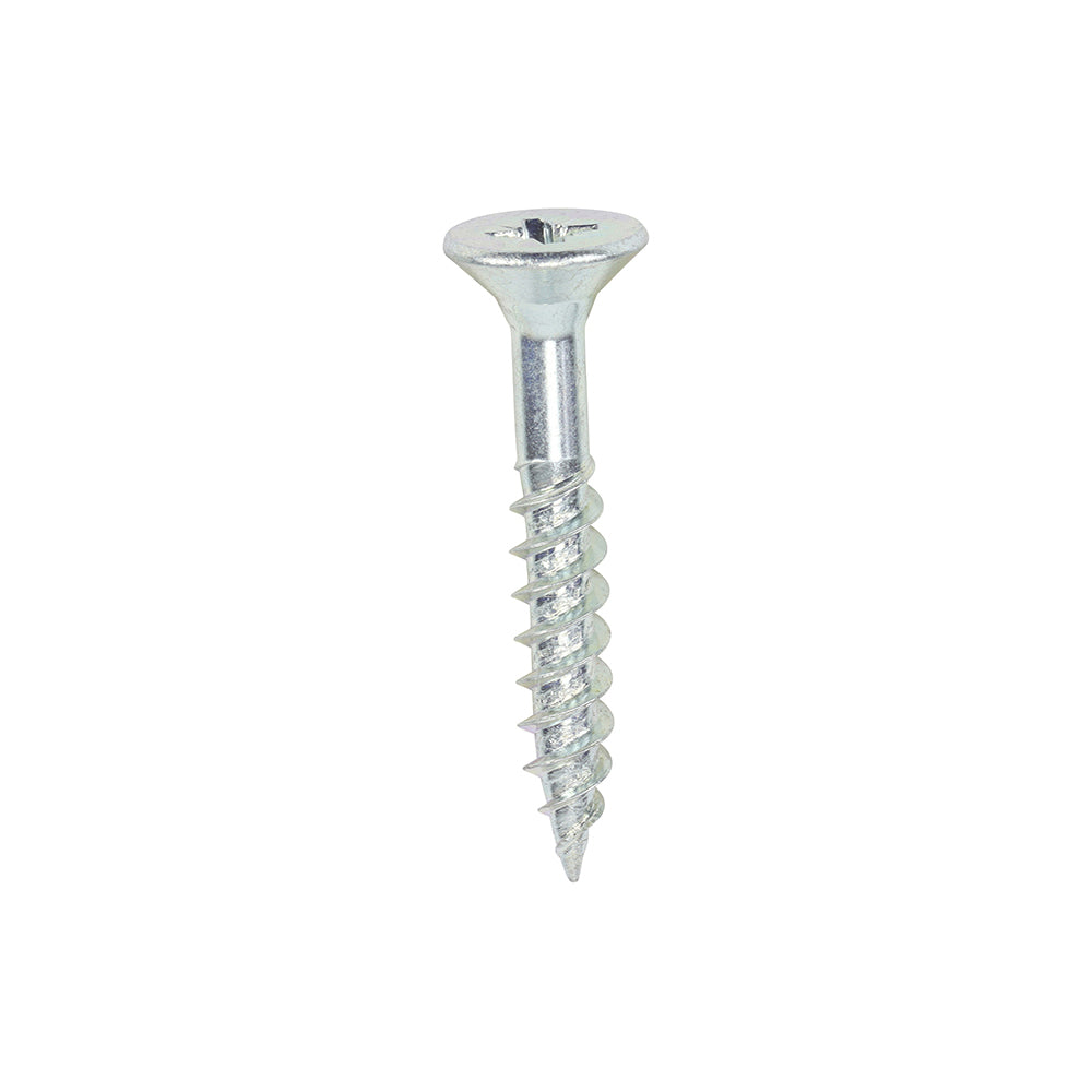 TIMCO Twin-Threaded Countersunk Woodscrews - Silver