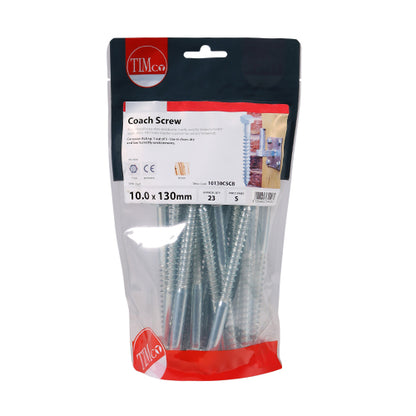 TIMCO Coach Screws - Hex Head - Zinc