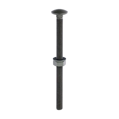 TIMCO Carriage Bolts DIN603 Hex Nuts & Form A Washers Green Exterior