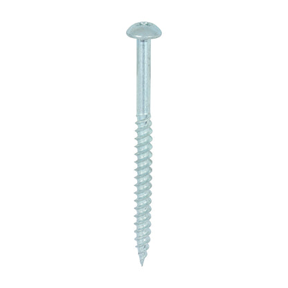 TIMCO Twin-Threaded Woodscrews - Silver - Round Head