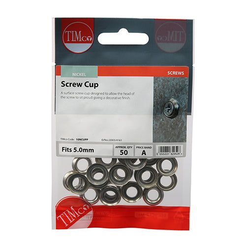TIMCO Screw Cups  - Nickel