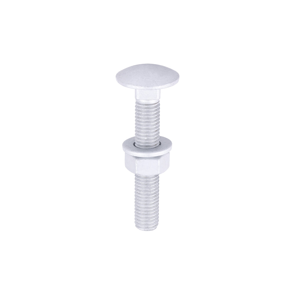 TIMCO Carriage Bolt, Washer & Nut - Exterior Silver