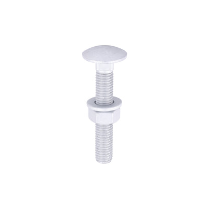 TIMCO Carriage Bolt, Washer & Nut - Exterior Silver