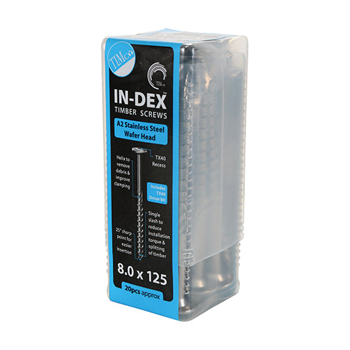 TIMCO Wafer Head Timber Screws - A2 Stainless Steel