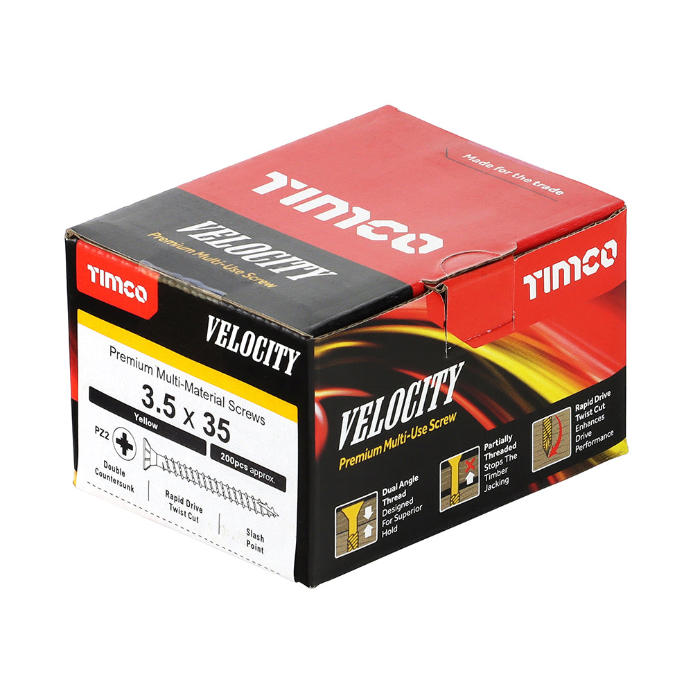 TIMCO Velocity Premium Multi-Use Countersunk Gold Woodscrews