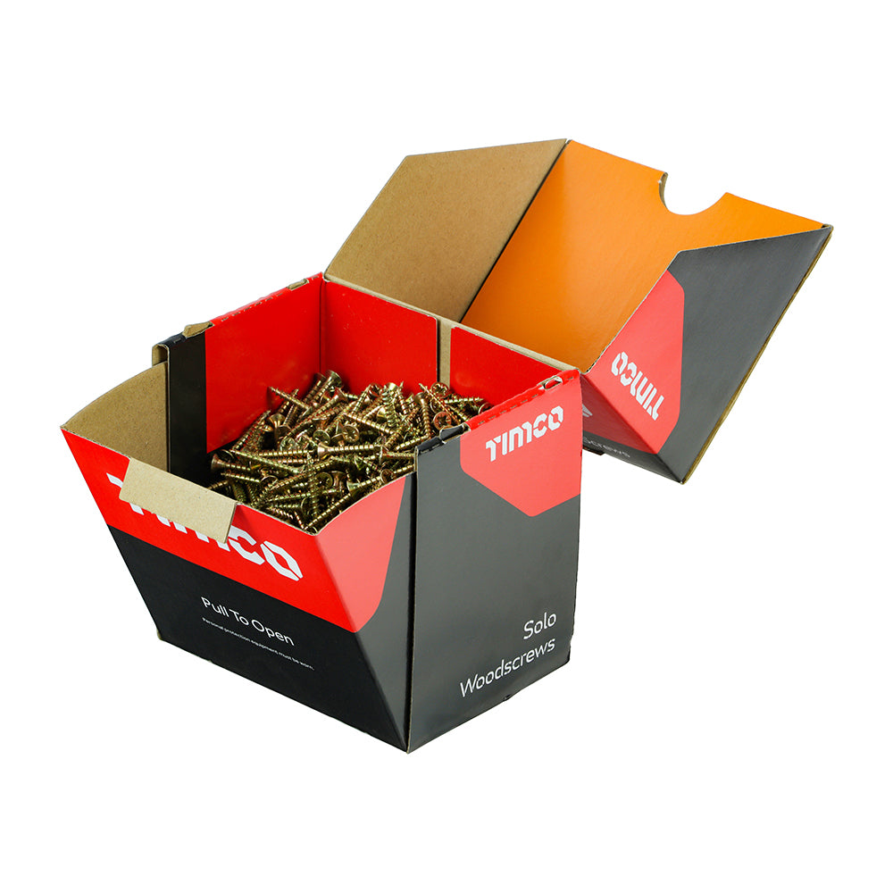 TIMCO Solo Countersunk Woodscrews - Yellow - Industrial Box