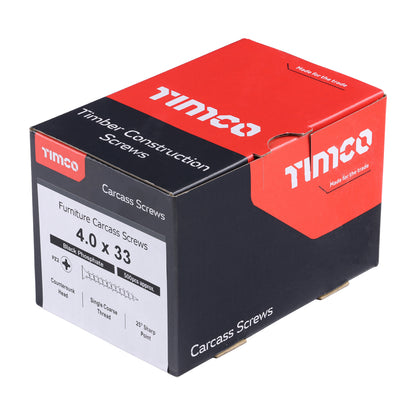 TIMCO Carcass Screws - Black