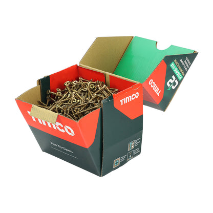 TIMCO C2 Strong-Fix Multi-Purpose Premium Countersunk Gold Woodscrews - Industrial Box