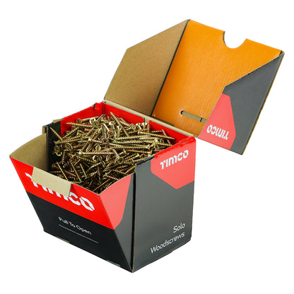 TIMCO Solo Countersunk Woodscrews - Yellow - Industrial Box
