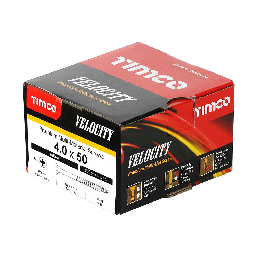 TIMCO Velocity Premium Multi-Use Countersunk Gold Woodscrews