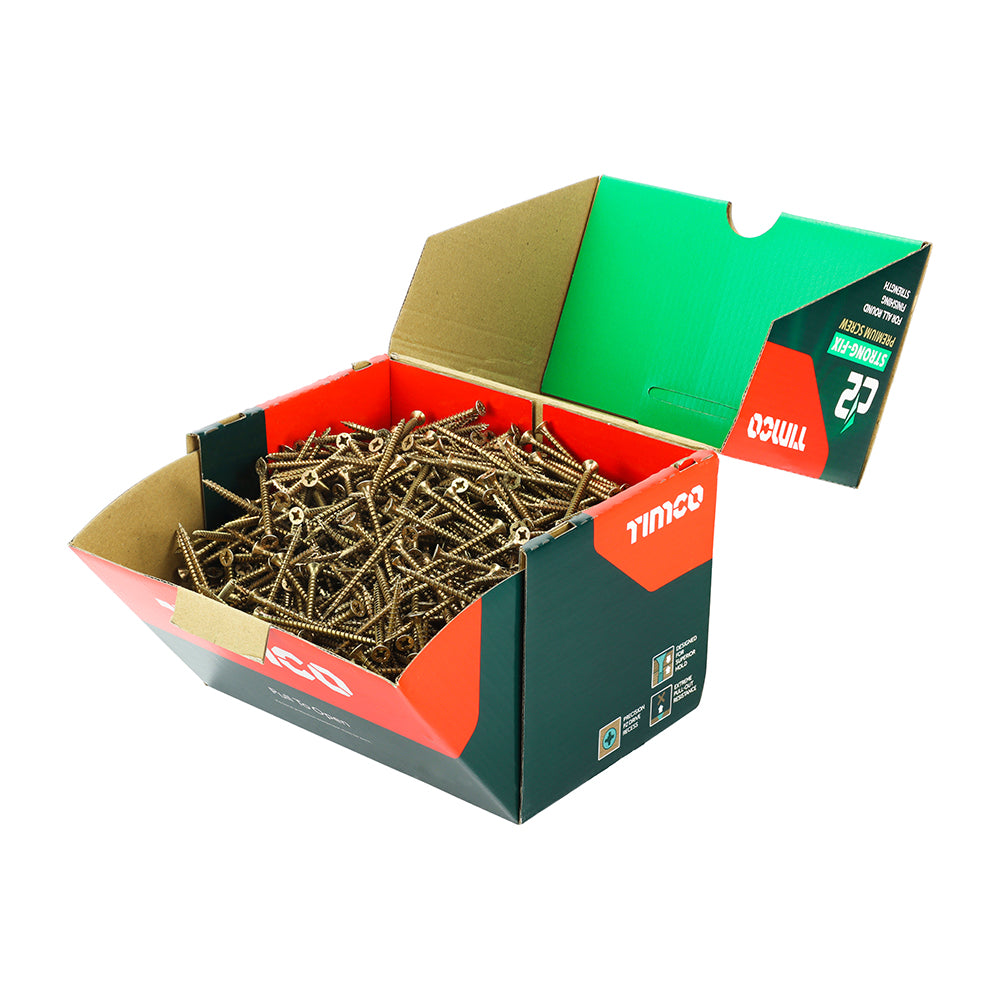 TIMCO C2 Strong-Fix Multi-Purpose Premium Countersunk Gold Woodscrews - Industrial Box