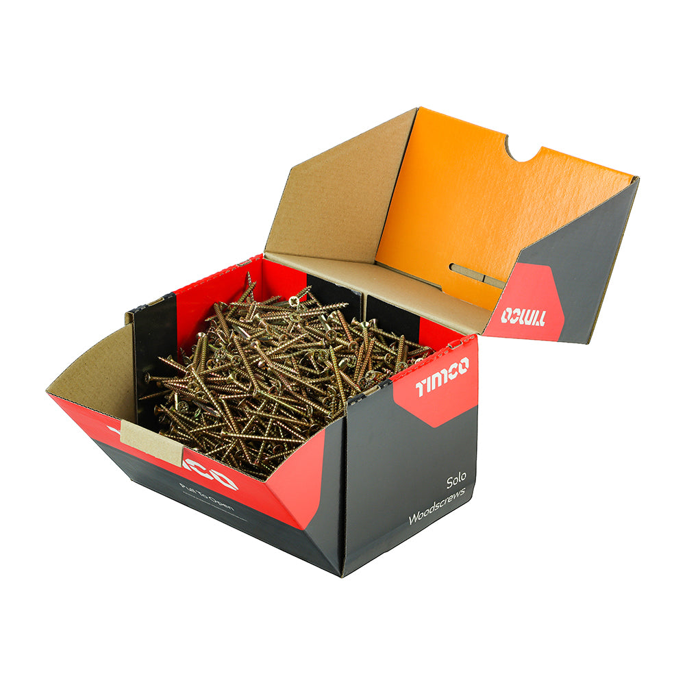 TIMCO Solo Countersunk Woodscrews - Yellow - Industrial Box